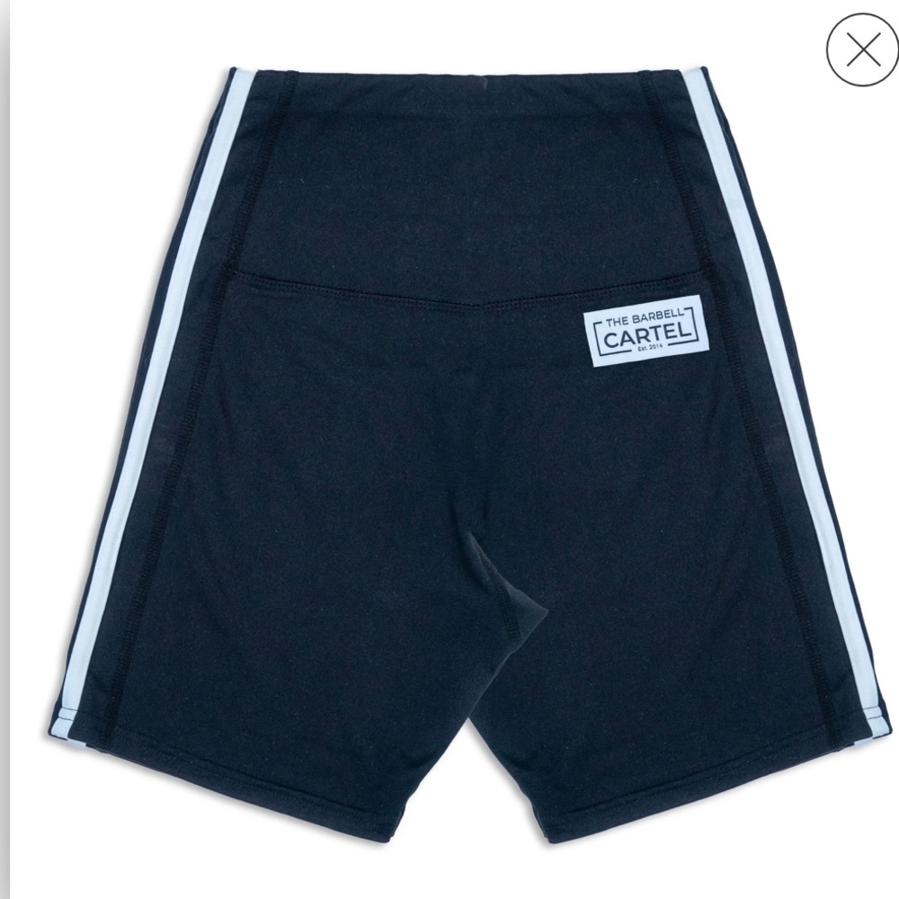 NWT Barbell Cartel LEGACY 5 BIKER SHORT - BLACK Sz M